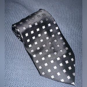 Vesuvius Napoli In Italy Elegant Black and Silver Men's Tie
